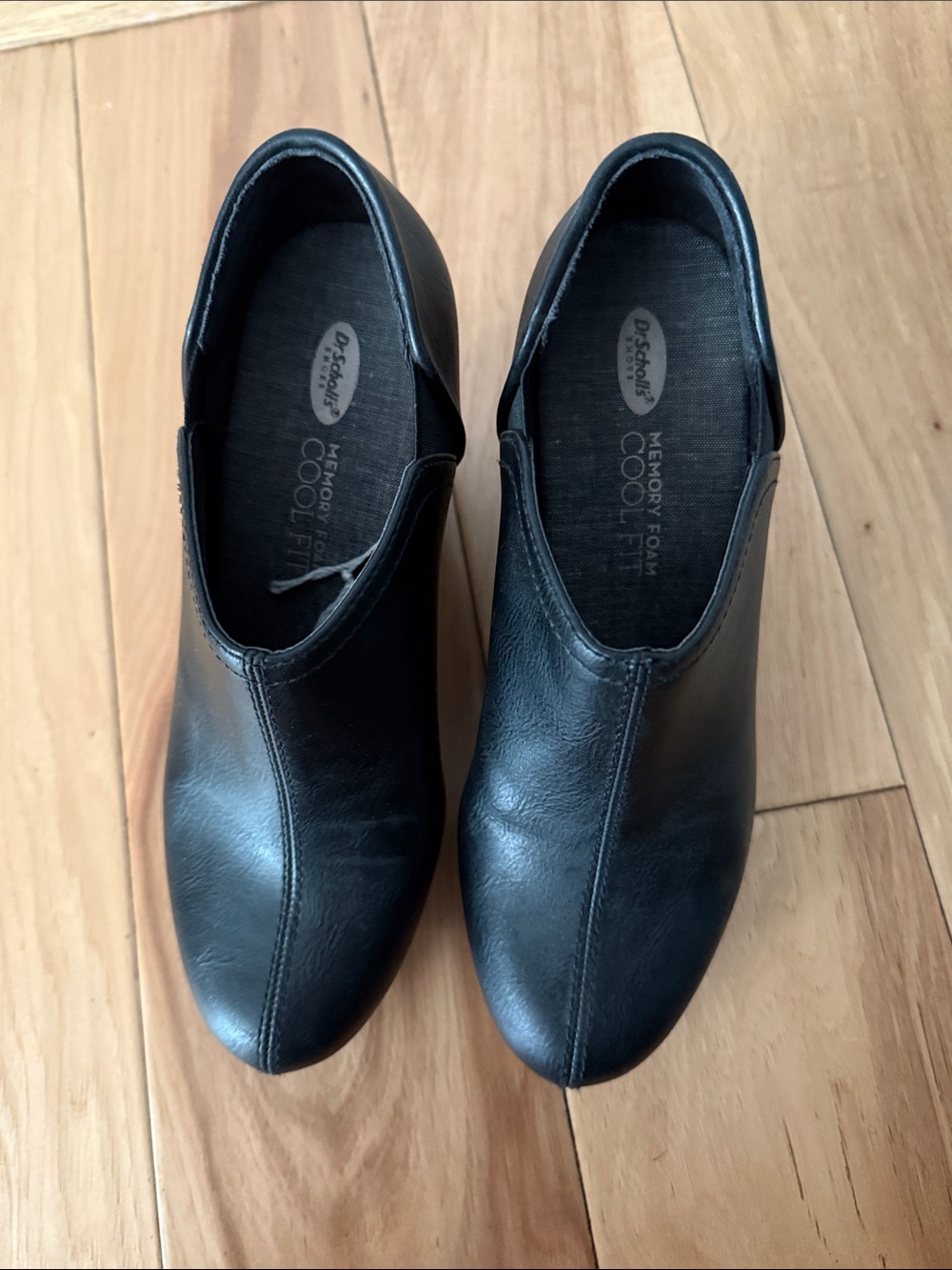 Dr. Scholl’s Classic Black Slip-On Heel wedges - Smooth Upper, Size 6.5 - Picture 4 of 10